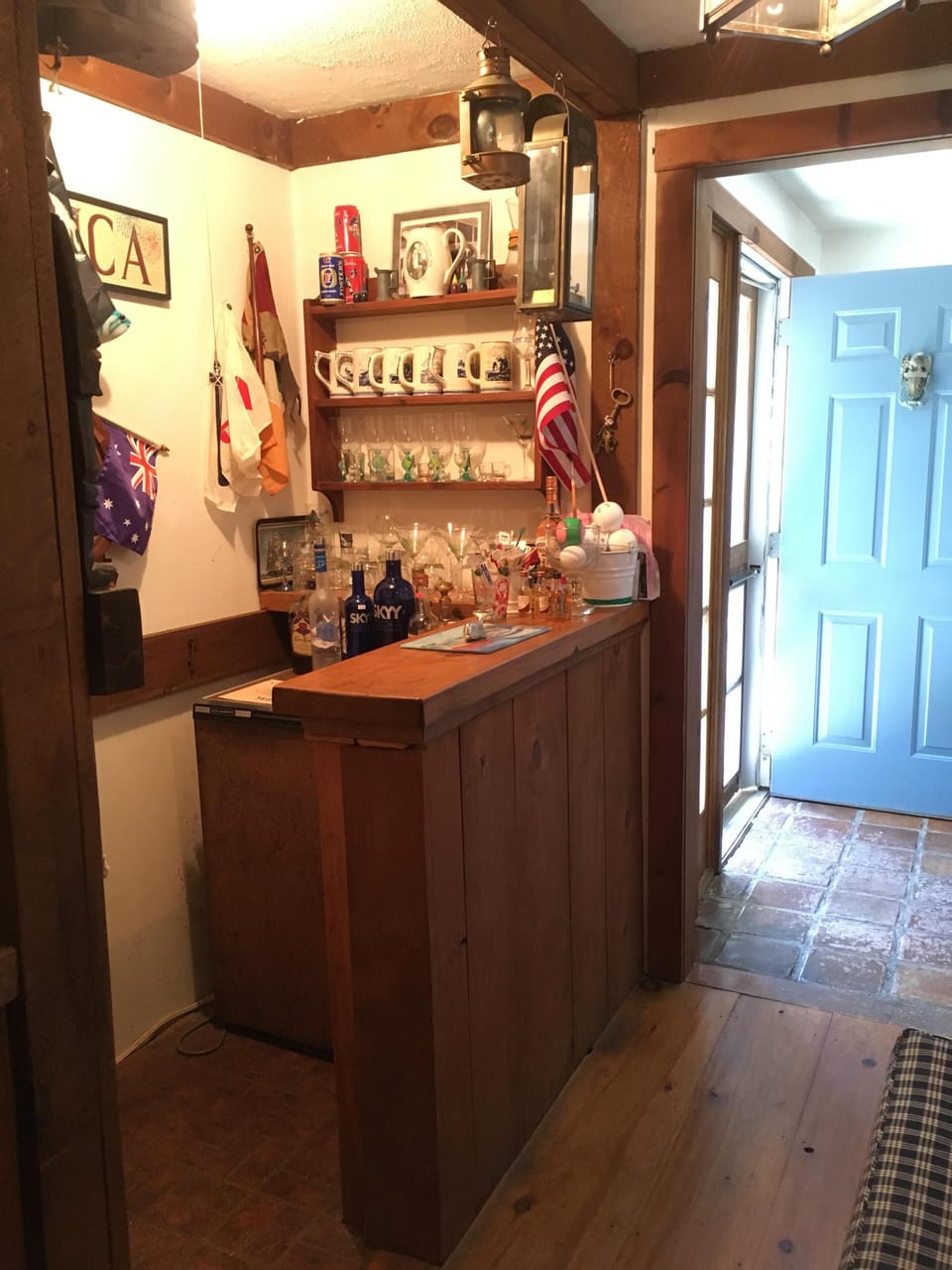 Bar and front hall view