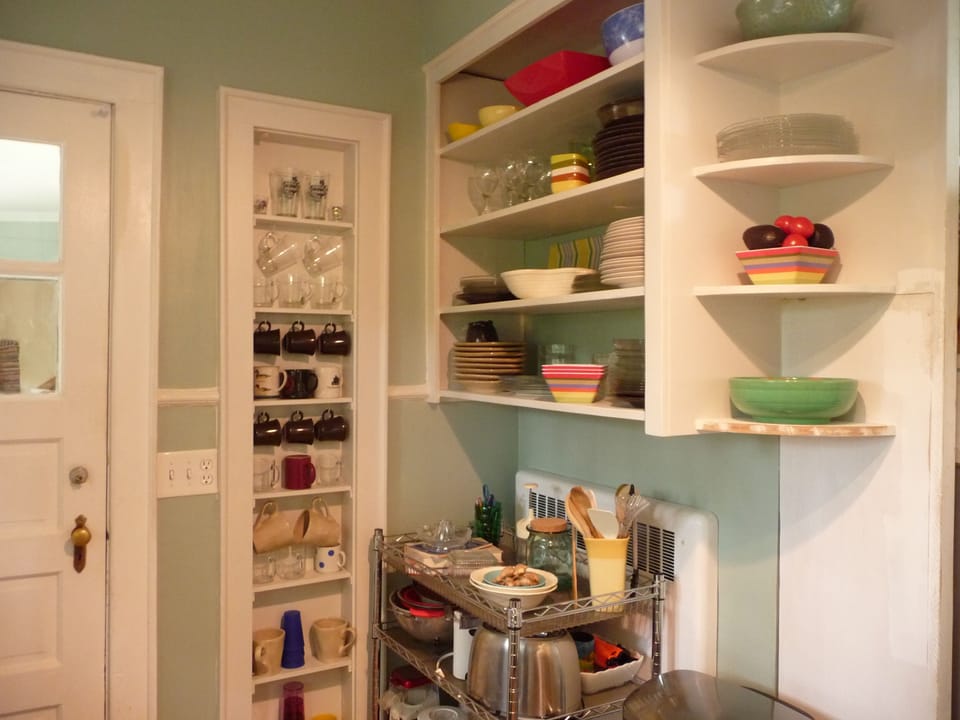 another view of fully stocked kitchen. 
