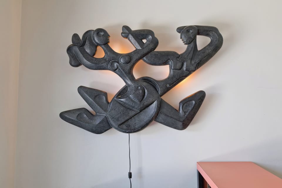 Reproduction of Frederick Weinberg's most iconic wall sculpture, "Swing Time"