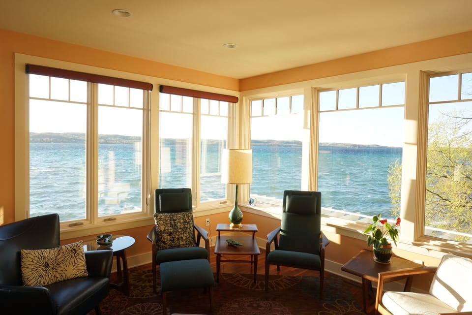 main level living - same view as if you were on a boat!