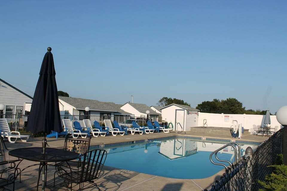 Renovated heated Olympic size pool. The largest pool in the Town of Wells.