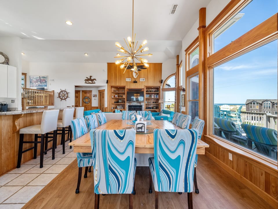 Views of our large dining area with ocean views.