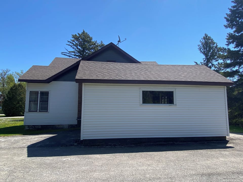 Attached garage.