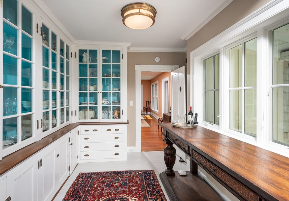 The Butler's Pantry connecting the kitchen and the dining room