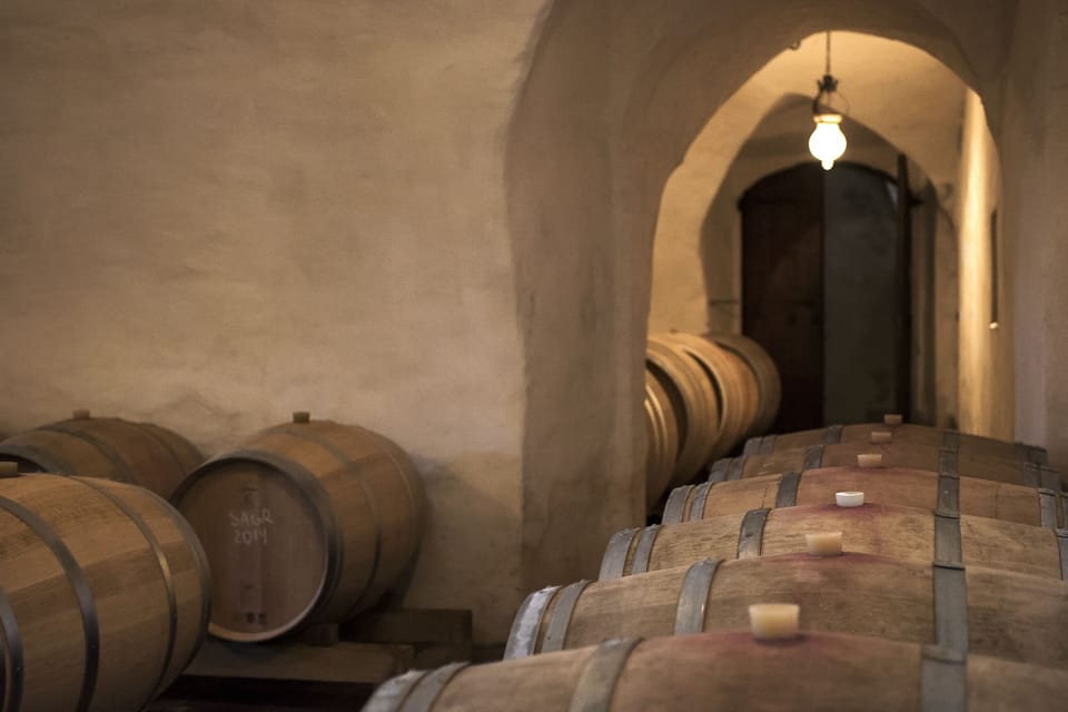 Castello di Montegiove. Oldest part of the Wine cellar