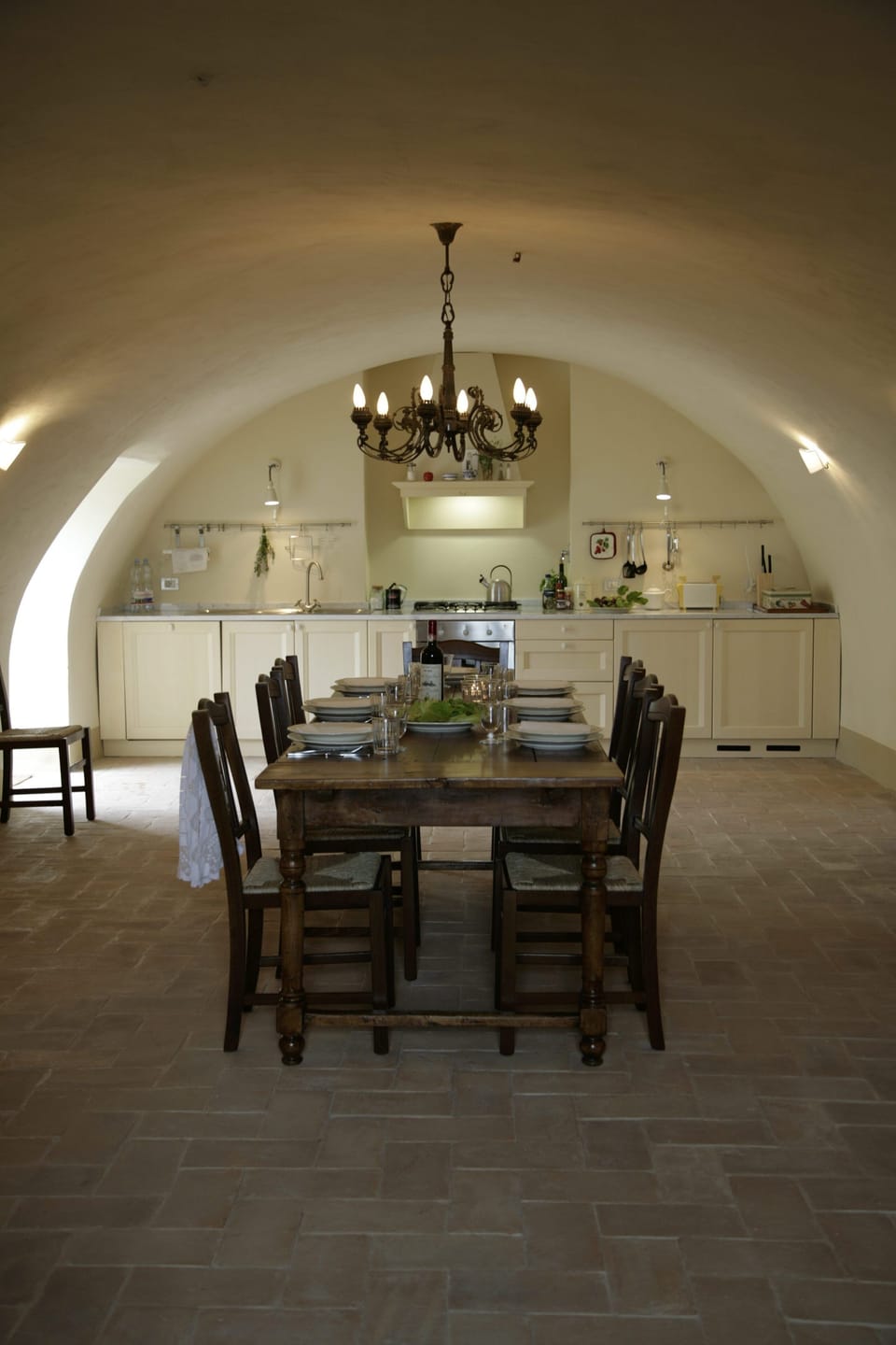 Kitchen/dining room. Castello di Montegiove. Leccino