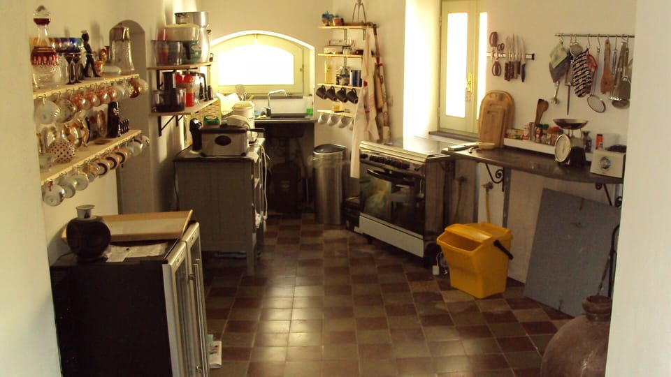 The main kitchen, downstairs

