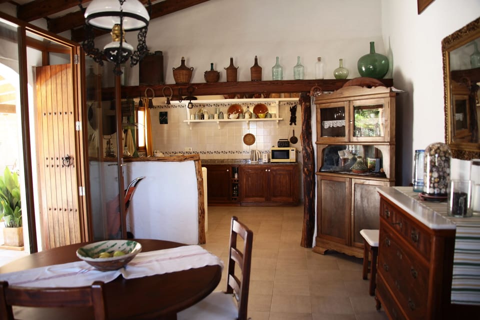 Old part of the kitchen. Beautiful mallorquin style.