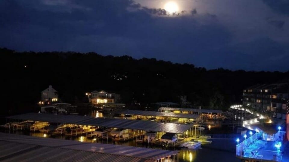 Night view from deck