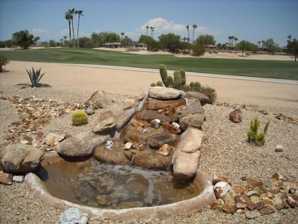 Relaxing water fall feature for those quiet mornings and evenings!