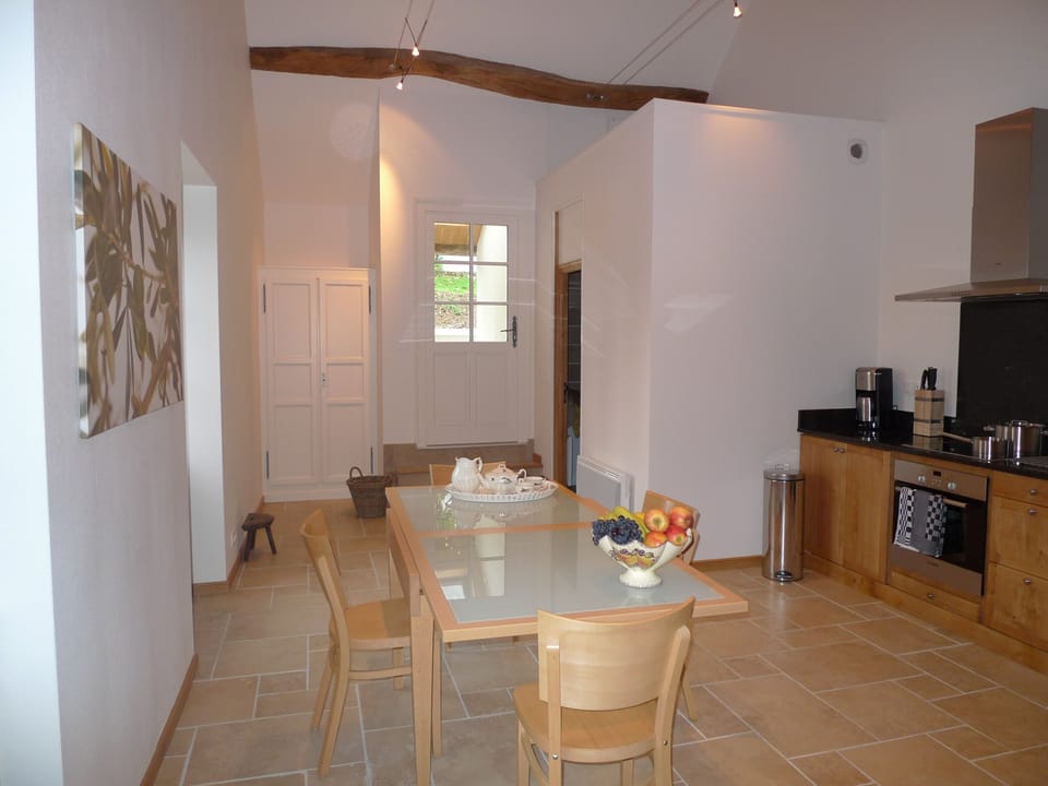 dining with open kitchen