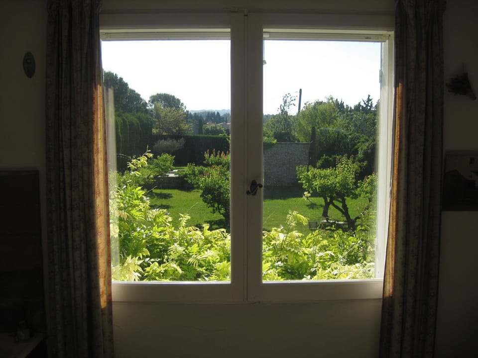 view from the upstairs bathroom window