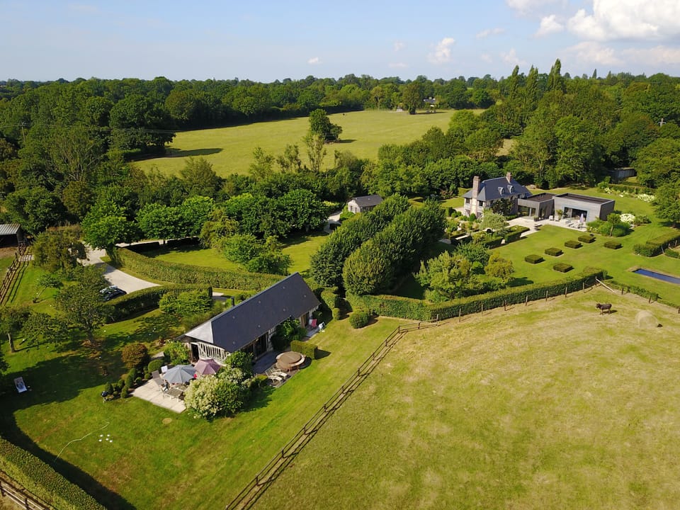 Property overview July 2018 : la Vie de Cocagne and our house at the back