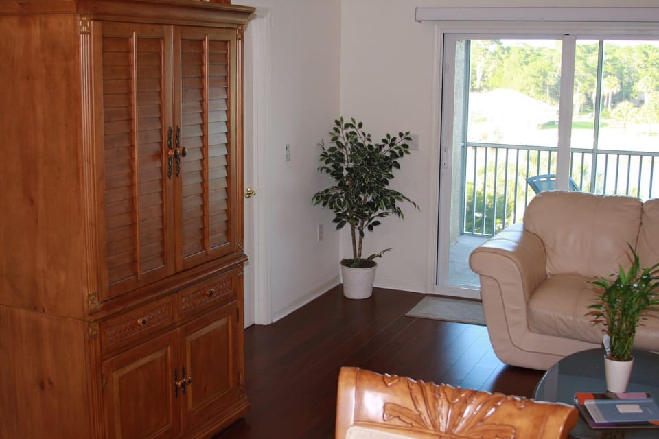 Enjoy the high vaulted ceilings in our living room!