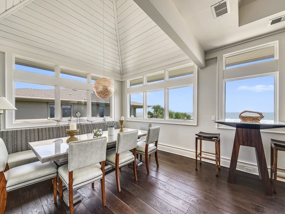 Dining Area with Ocean Views on 3rd Level at 18 Brigantine