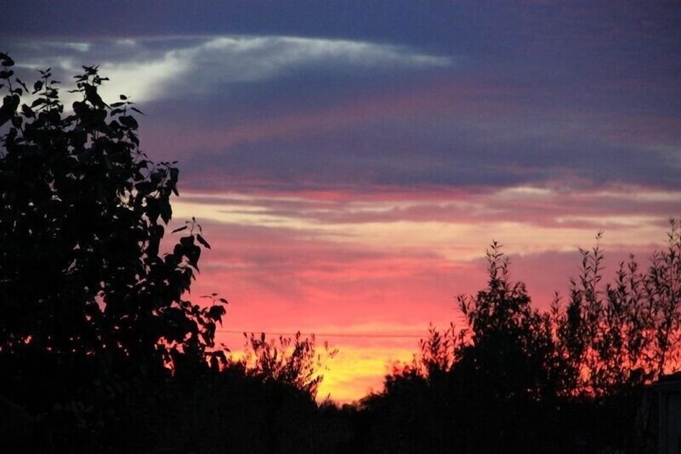 Terrace view, Puyravault sunset