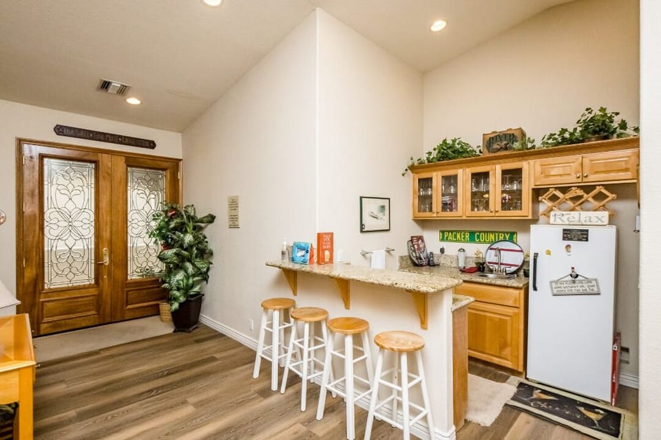 Bar off living room.