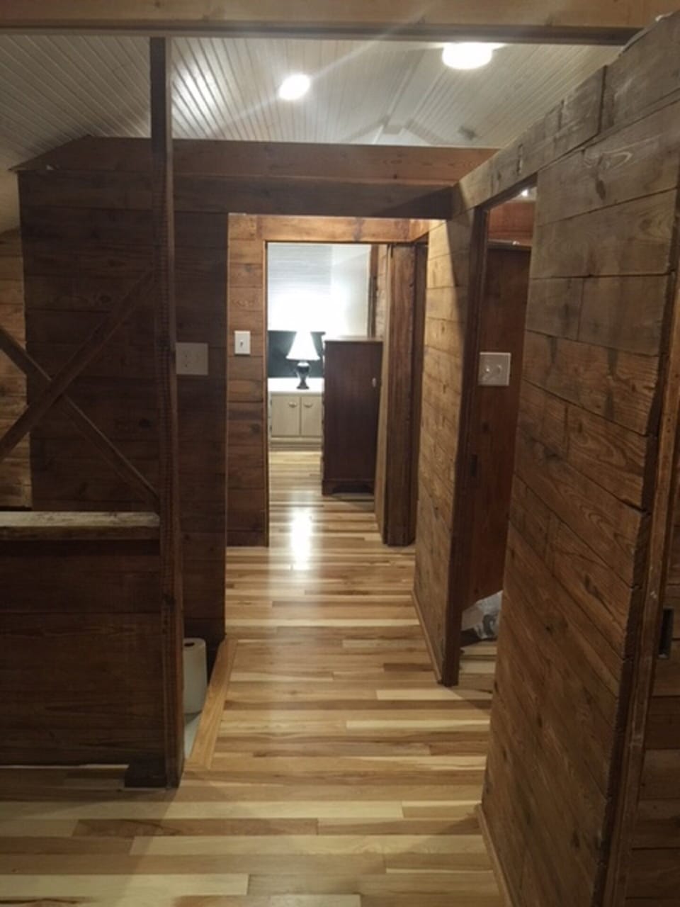 Original upstairs walls of 100 year old Cottage 55