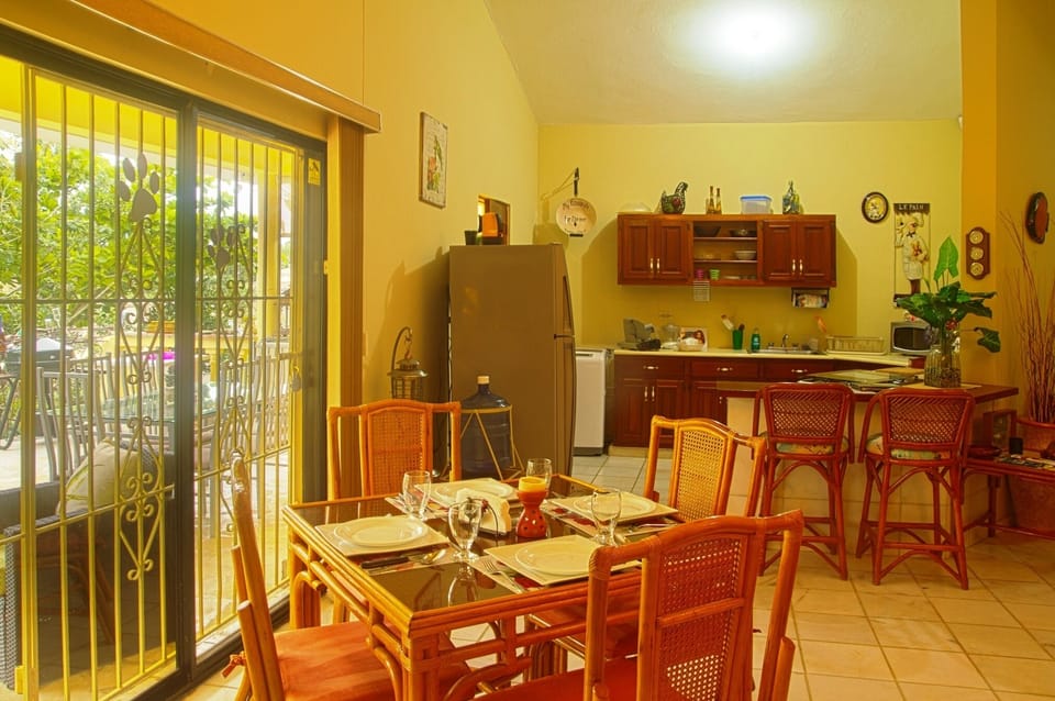 Indoor Dining and View To Kitchen