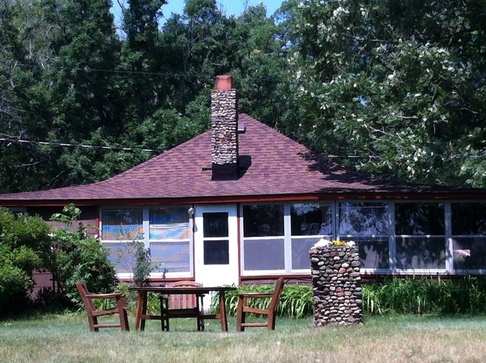 Front of cabin - facing lake