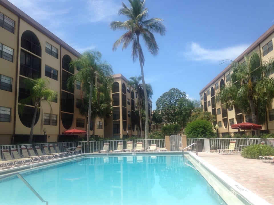 One of the two pools on property.  2 hot tubs also.