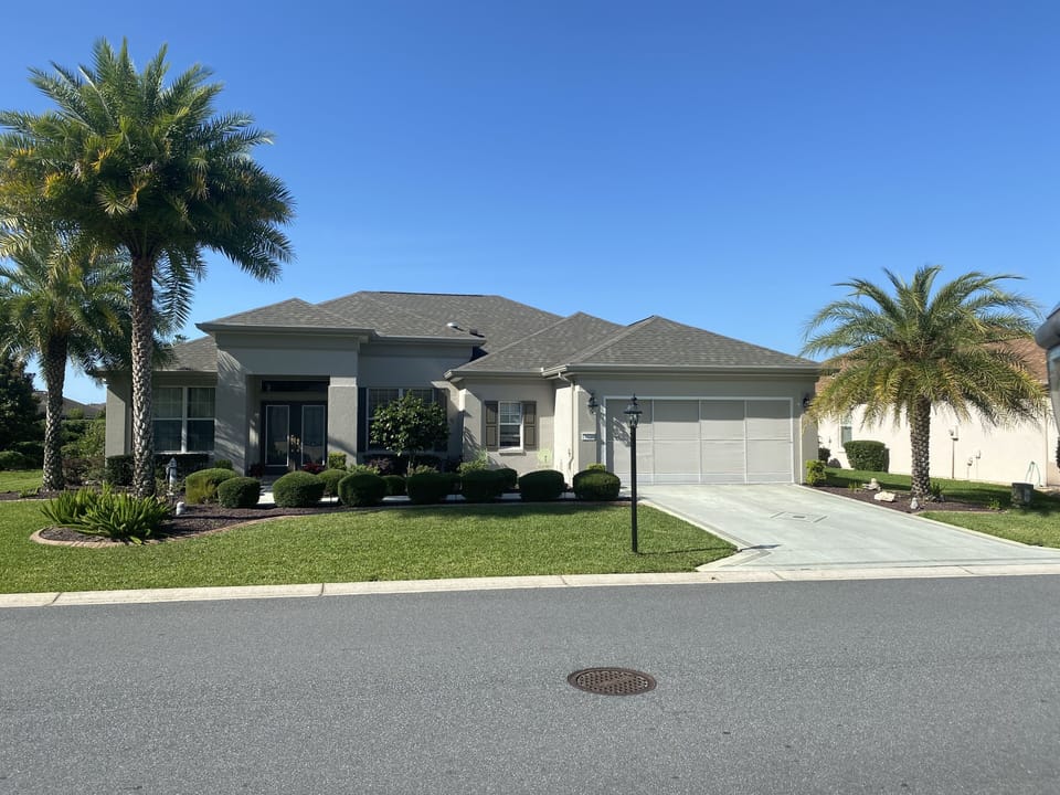 Our home with beautiful landscaping! 