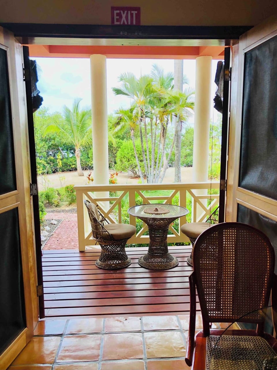 View from deck off living room