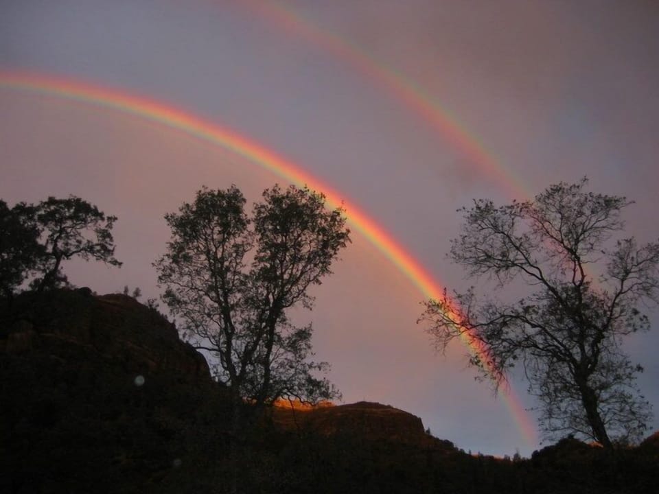 Double Rainbow over the Canyon