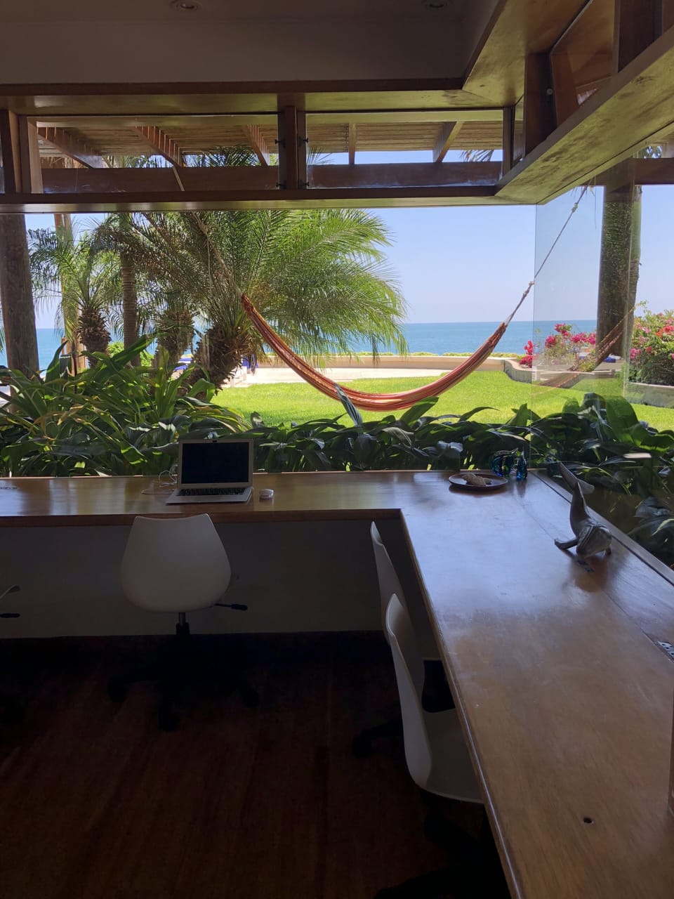 Ocean view from TV room/work room.