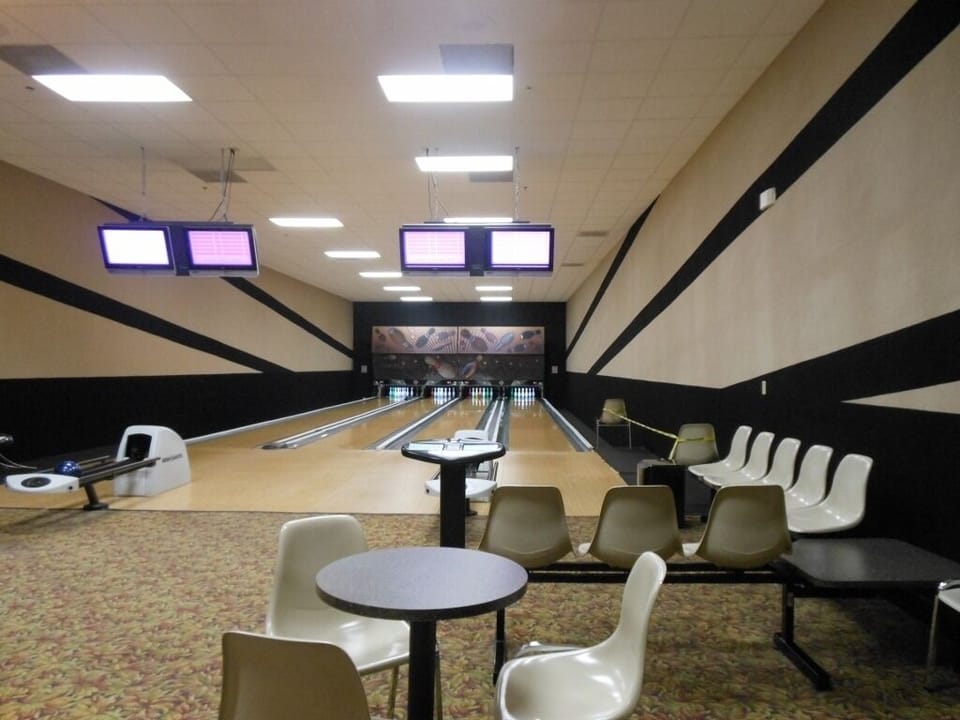 Bowling alley in the clubhouse