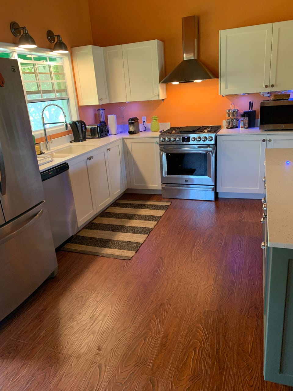 Kitchen area with quality appliances
