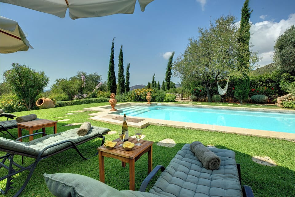 Villa pool & garden.