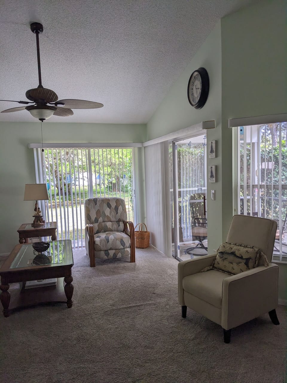 Living room with natural light
