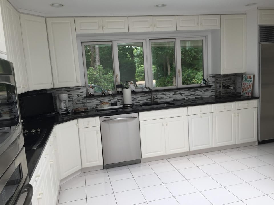 New stainless steel appliances.