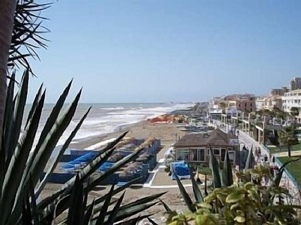 nearby beach a few minutes walk away