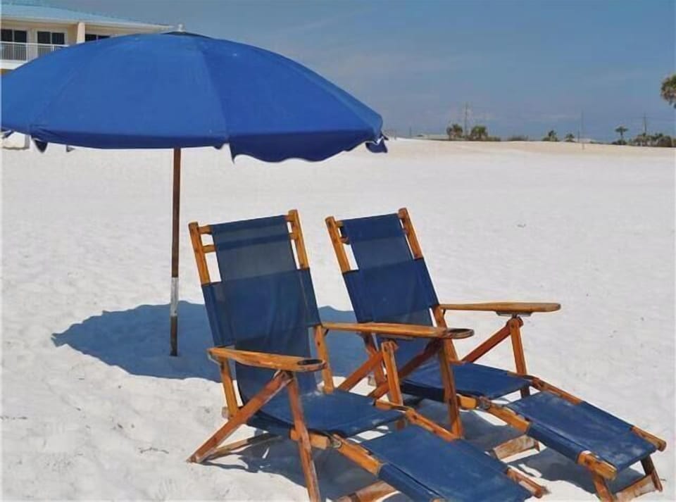 Beach Chairs and umbrella set up daily April thru October
set up Daily 8 AM
