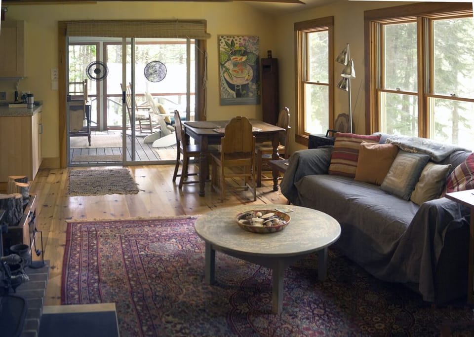 Living room and dining area