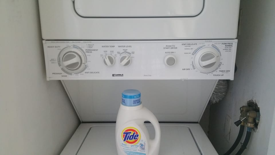 Free washer and dryer included in condo.