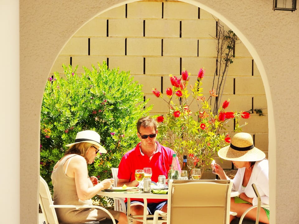 Lunch at one of the patios
