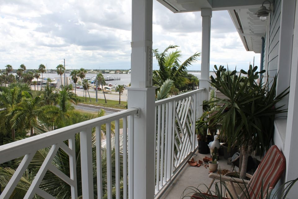 View from porch looking West to St. Lucie River.