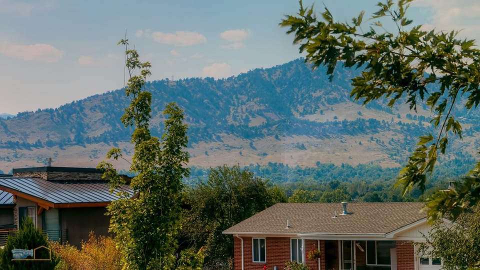 View of Mt Sanitas from upstairs.