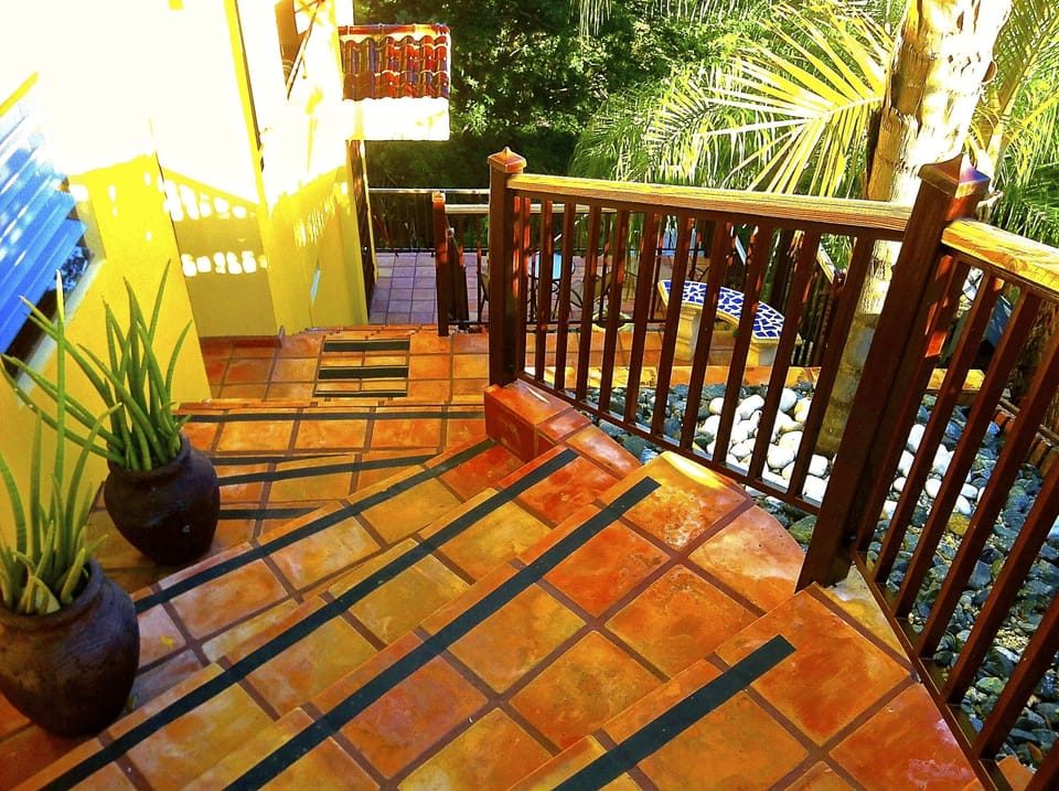 Stairs leading to suite