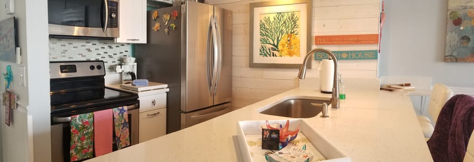 New fridge and quartz countertops!