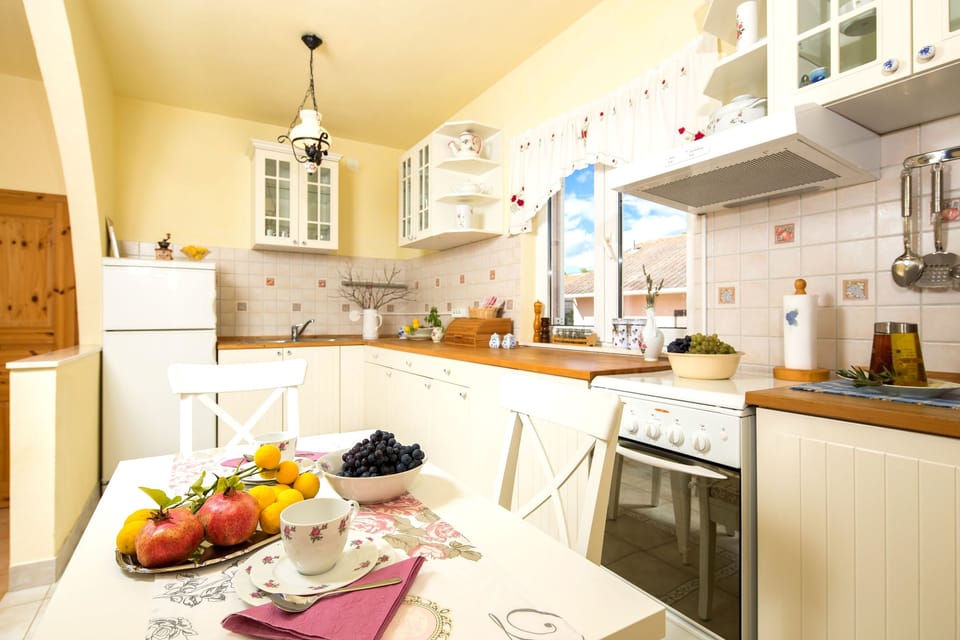 spacious kitchen with dining area