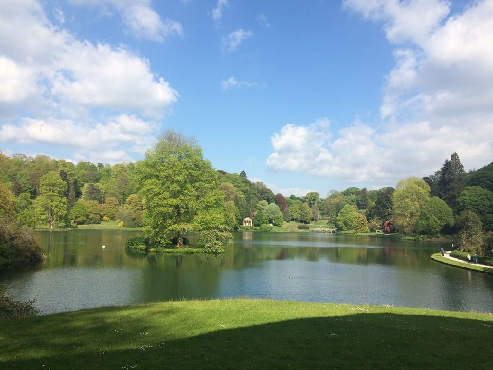 The gardens at Stourhead - one of the National Trust properties nearby