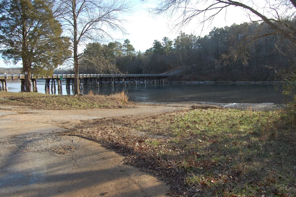Boat launch into Wheeler Lake one mile from home.