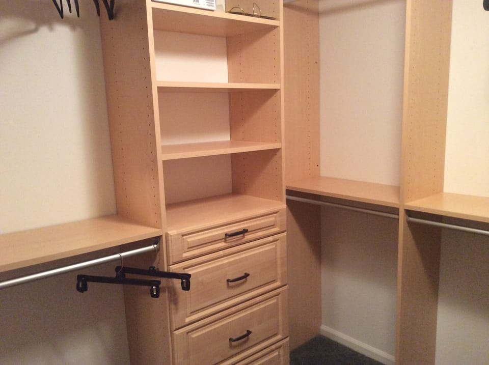 Master bedroom walk in closet.