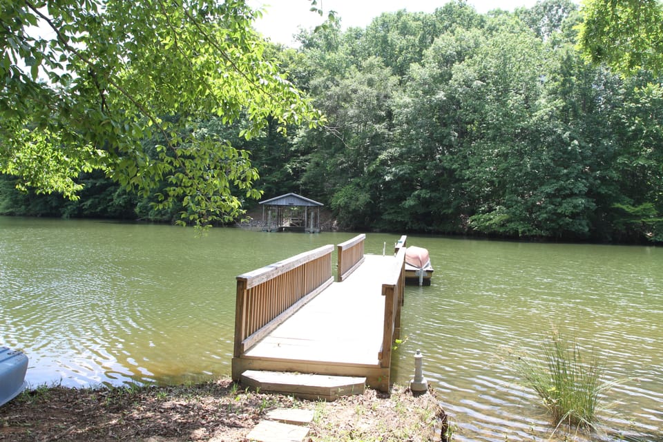 Dock and canoe