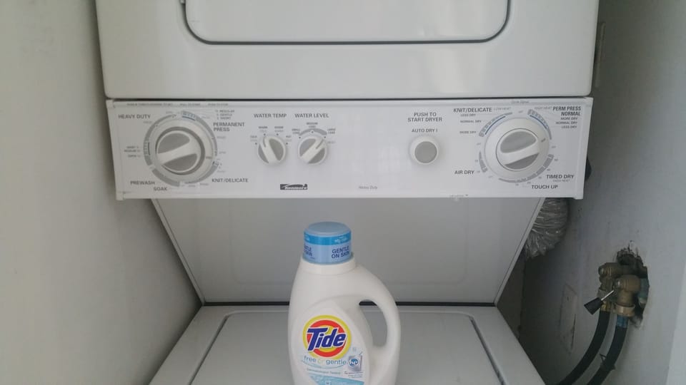 Free washer and dryer included in condo.