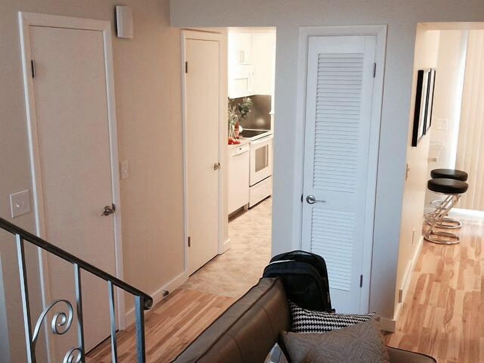 A pass-through makes communication between the kitchen and dining seamless